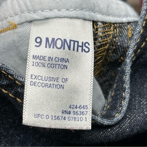 OshKosh Embroidered Train Denim Overalls size 9 months - Picture 6 of 10